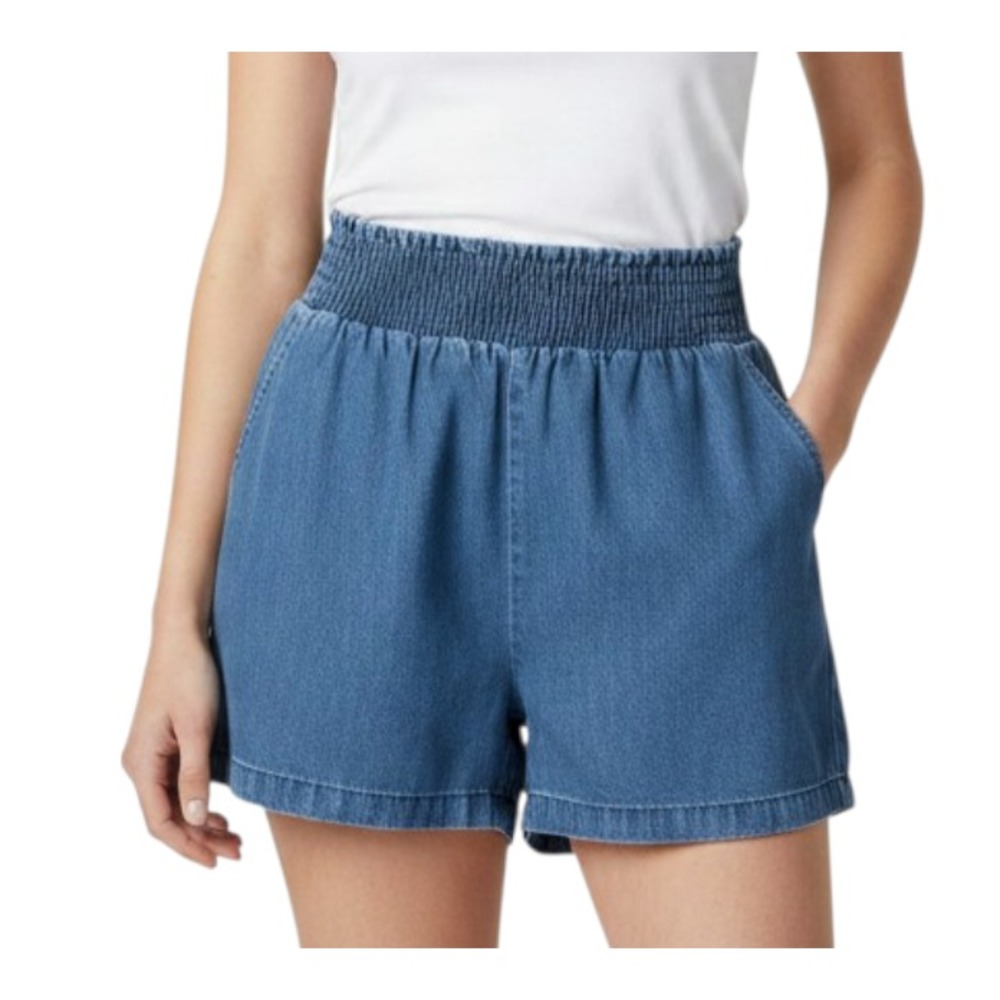 UNIVERSAL THREAD Blue Denim Chambray Shorts w/TENCEL LYOCELL Smocked Waist XL